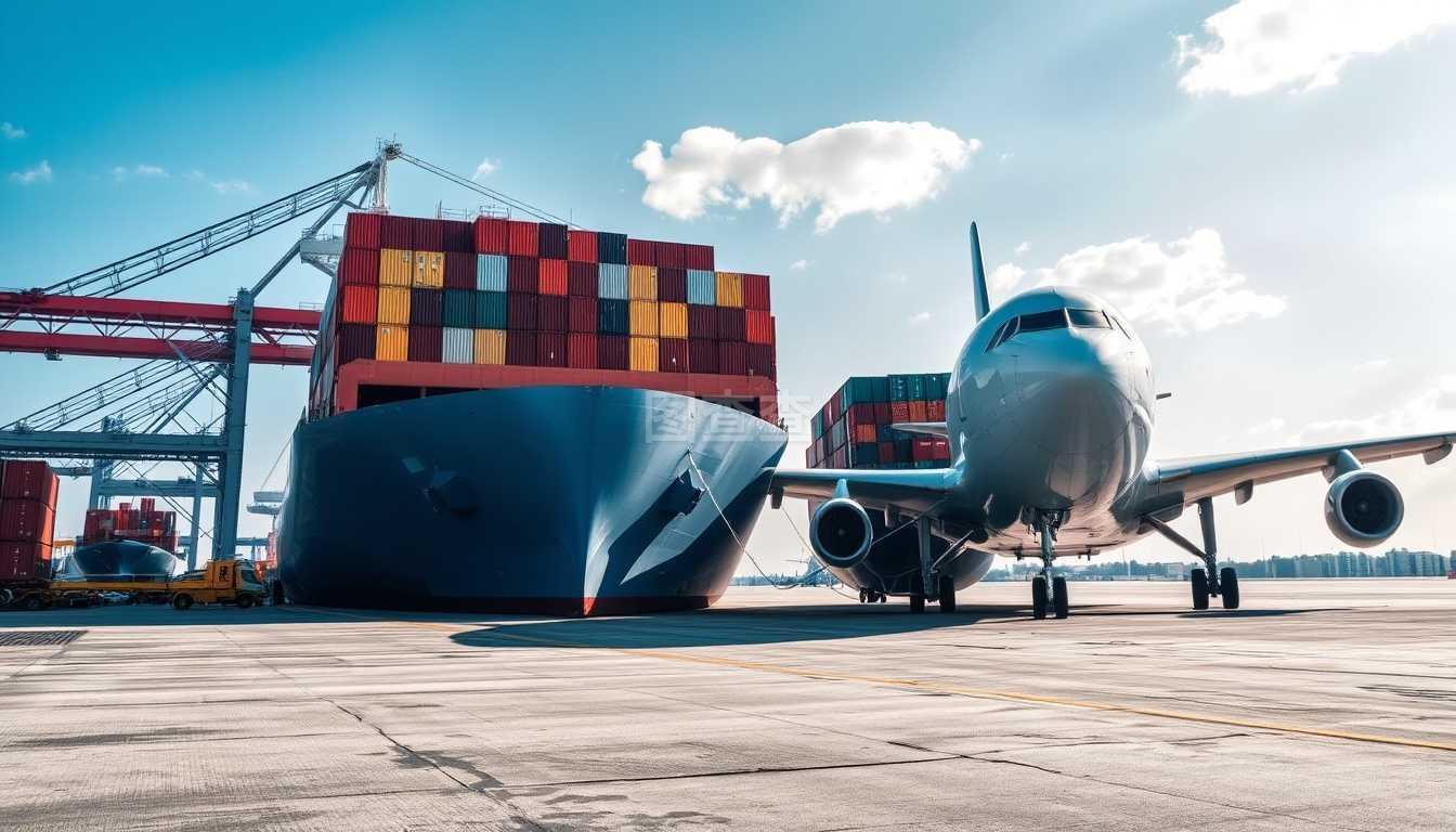 進出口碼頭與空運貨物的船舶集裝箱裝載體系